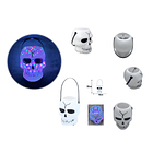 Cabeza Calavera Con Luz Halloween . 2