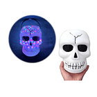 Cabeza Calavera Con Luz Halloween . 4