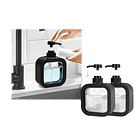 2 Piezas, Dispensador De Jabón De Plástico Negro 3