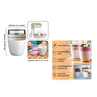 Lunch Pot Yogurt Recipiente De Comida Aislado De 2 Niveles 7