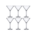 Juego De 6 Copas De Martini Vidrio Elegante 1