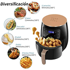 Freidora De Aire Sin Aceite 6 Litros Eléctrica Color Negro 3