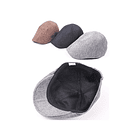 Boina Sombrero Elegante Con Estilo Gris Lisa 4