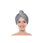 Toalla De Microfibra Para Mujer, Cabello Seco, Gorra Gris 2