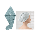 Toalla De Microfibra Para Mujer, Cabello Seco, Gorra Verde 3