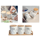 Pack3 Frasco Hermético Contenedor Cocina Azucar Te Cafe  8