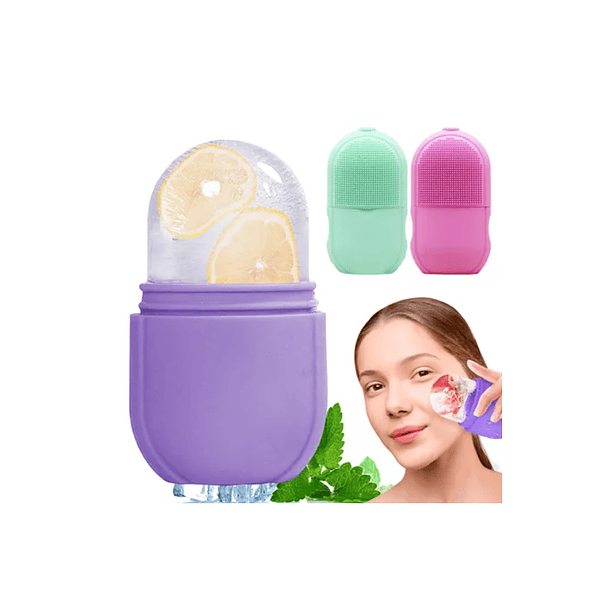 Molde De Silicona Rodillo De Hielo Para Masajes Faciales 2