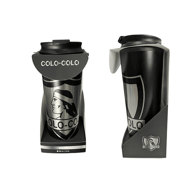 Vaso Colo Colo - 450ml - Futbol Chile Negro Colocolo 4