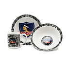 Set De Desayuno Colo Colo 3 Pcs Plato Bowl Y Tazon 2