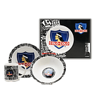 Set De Desayuno Colo Colo 3 Pcs Plato Bowl Y Tazon 3
