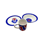  Universidad De Chile Set Desayuno 3 Piezas Plato Bowl Tazón 1