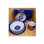 Universidad De Chile Set Desayuno 3 Piezas Plato Bowl Tazón 5
