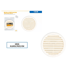 Rejilla De Ventilacion Circular 13cm