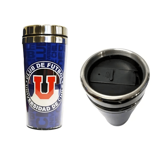 Mug Térmico U. De Chile 450 Ml Color Azul 2