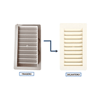 Rejilla Ventilación Generica 24x14 Cm Blanca 2