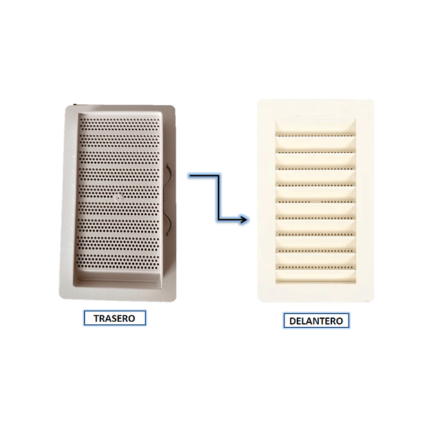 Rejilla Ventilación Generica 24x14 Cm Blanca 2