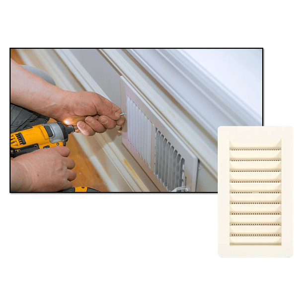 Rejilla Ventilación Generica 24x14 Cm Blanca 4