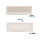 Rejilla Ventilación Generica 26x9 Cm Blanca 3