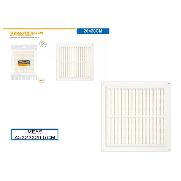Rejilla De Ventilacion 20*20cm Blanco 3