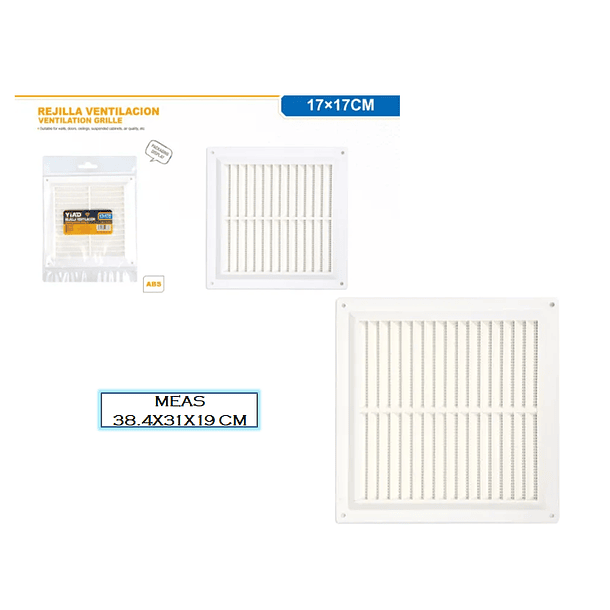 Rejilla De Ventilacion 17*17cm Blanco 3