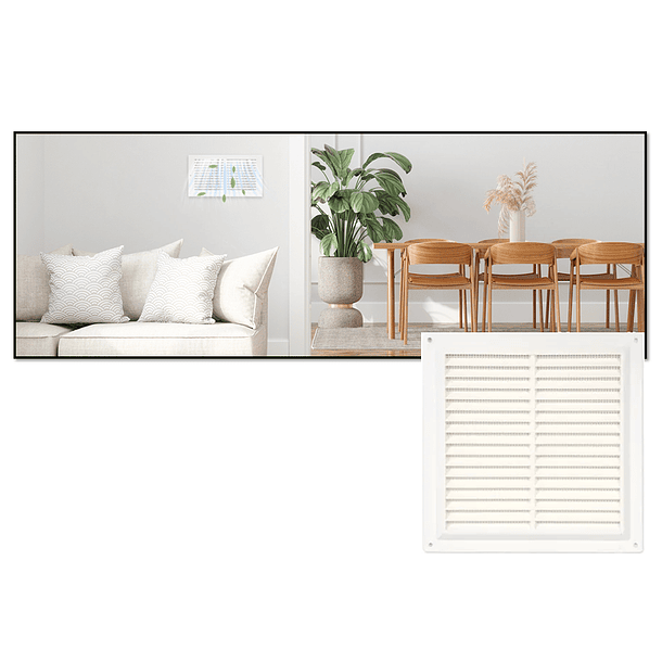 Rejilla De Ventilacion 17*17cm Blanco 4