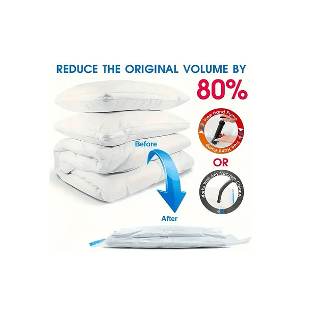 Bolsas Al Vacío Para Comprimir Ropa, Edredones 80 X 110 Cm 2