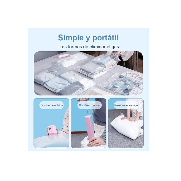 Bolsas Al Vacío Para Comprimir Ropa, Edredones 80 X 110 Cm 5