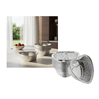 6 Molde, Bandeja De Aluminio Desechable Para Repostería Plateado 2