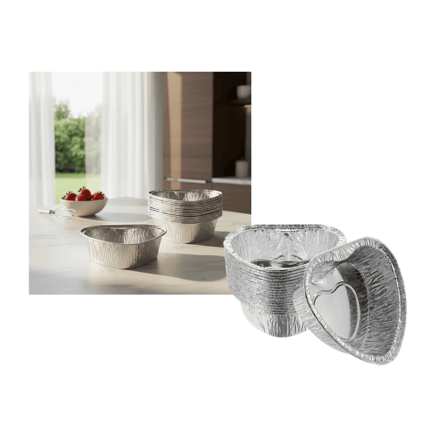 6 Molde, Bandeja De Aluminio Desechable Para Repostería Plateado 2