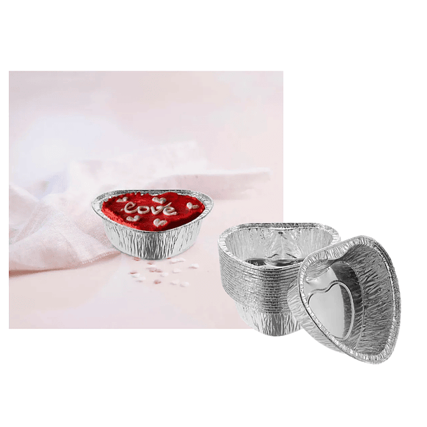 6 Molde, Bandeja De Aluminio Desechable Para Repostería Plateado 3