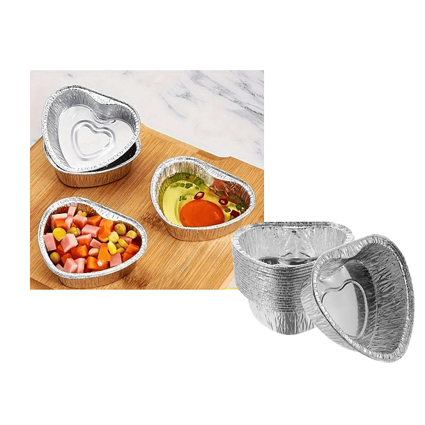 6 Molde, Bandeja De Aluminio Desechable Para Repostería Plateado 5