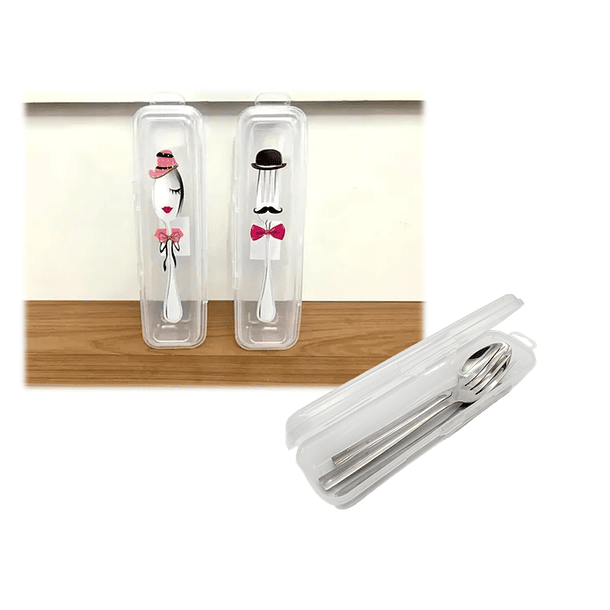 Set 2 Estuches Para Servicio Portatil - Transparente 4