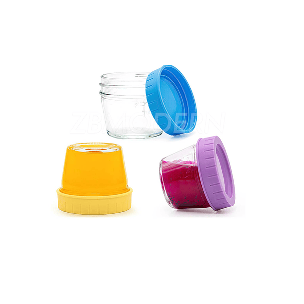 Set 4 Mini Tupper Contenedor Alimento Multiproposito Redondo 5