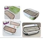 Taper 3 Compartimentos De Plástico Para Comida 1000 Ml 10