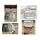 Taper 3 Compartimentos De Plástico Para Comida 1000 Ml 11