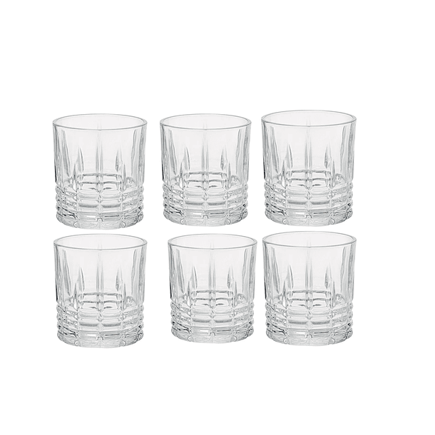 Set 6 Vasos Bajos Modelo Birmingham Trago Jugo Vidrio 5