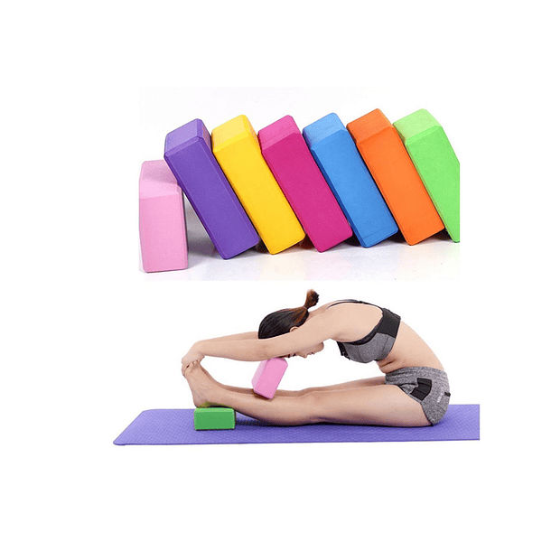 Ladrillo Yoga Cubo Goma Eva Bloque Pilate Fitness Colores 9