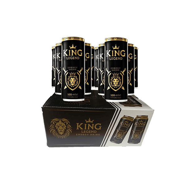 Pack 24 Bebidas Energéticas King Legend 500ml 1