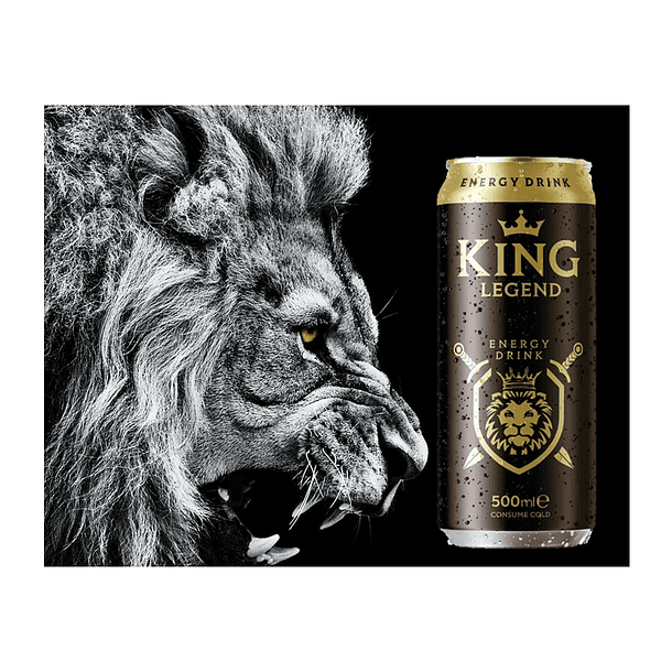 Pack 24 Bebidas Energéticas King Legend 500ml 8