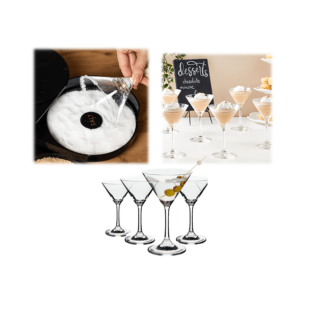 Set De 4 Copa Martinis De Alta Calidad 9