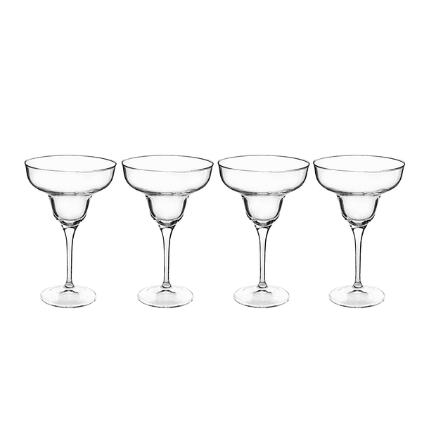 Set De 4 Copas Margaritas Alta Calidad Transparente 2