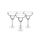 Set De 4 Copas Margaritas Alta Calidad Transparente 6