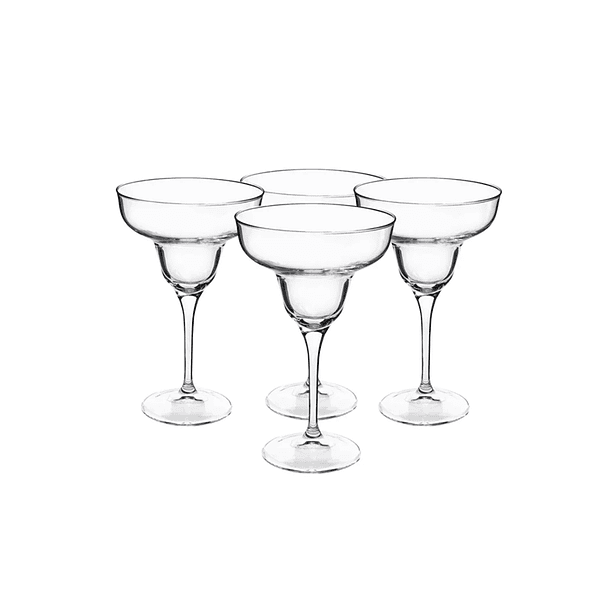 Set De 4 Copas Margaritas Alta Calidad Transparente 6