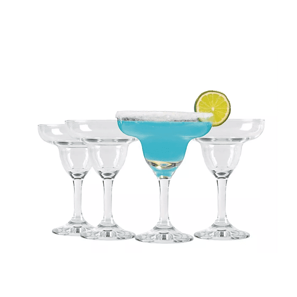 Set De 4 Copas Margaritas Alta Calidad Transparente 1