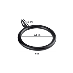 Pack 10 Argollas Para Cortinas De Metal