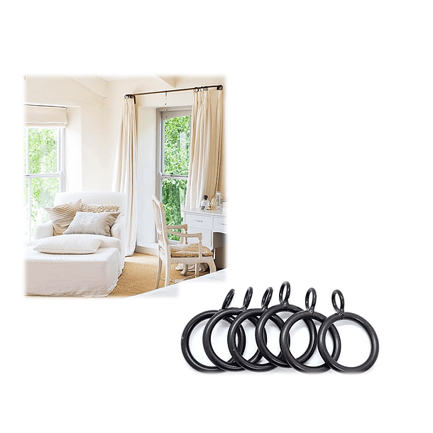Pack 10 Argollas Para Cortinas De Metal 6