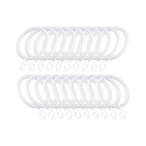 Pack 10 Argollas Para Cortinas De Metal BLANCO 4