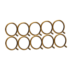 Pack 10 Argollas Para Cortinas De Metal DORADO