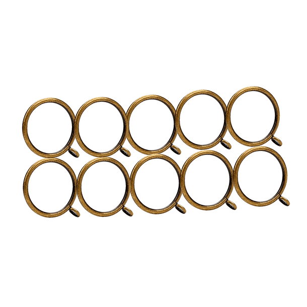 Pack 10 Argollas Para Cortinas De Metal DORADO 1