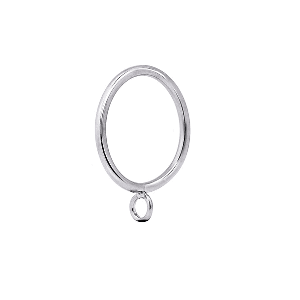 Pack 10 Argollas Para Cortinas De Metal Plateado 2